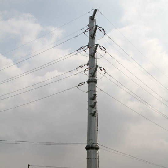 Electric Power Transmission 10kv Galvanized Steel Iron Monopole