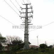 Electric Power Transmission 110kv Galvanized Steel Iron Monopole
